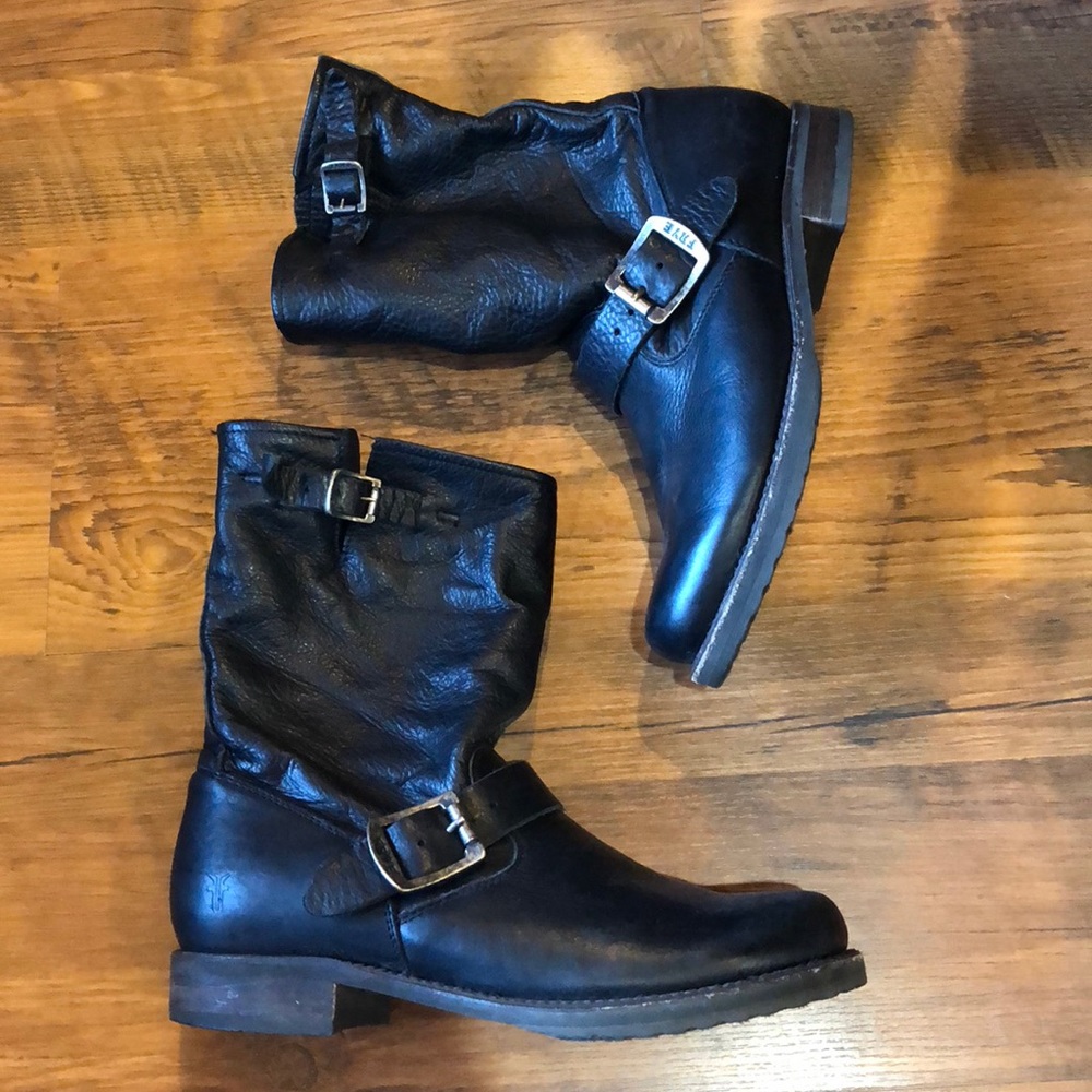 Frye Black Leather Boots